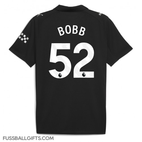 Manchester City Oscar Bobb #52 Fußballbekleidung Auswärtstrikot 2025-26 Kurzarm